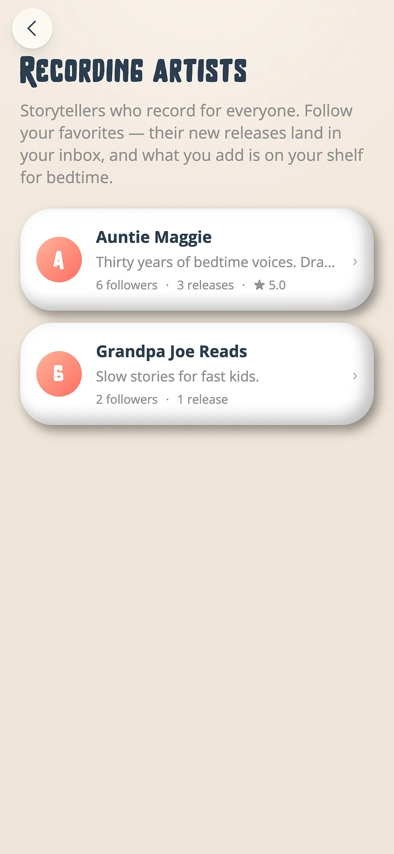 The Voicebooks directory of public recording artists